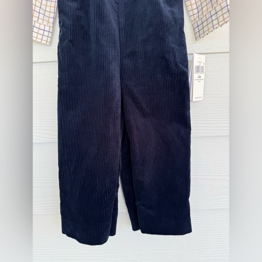 Ralph Lauren Baby Boys 2pc Corduroy Overalls Outfit Sheep Embroidery 24M NWT - Picture 3 of 14